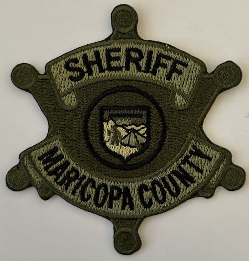 MARICOPA COUNTY (AZ) SHERIFF'S OFFICE MCSO BADGE PATCH - OD GREEN.